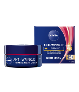 NIVEA ANTI-WRINKLE FIRMING нощен крем против бръчки 45+  50мл